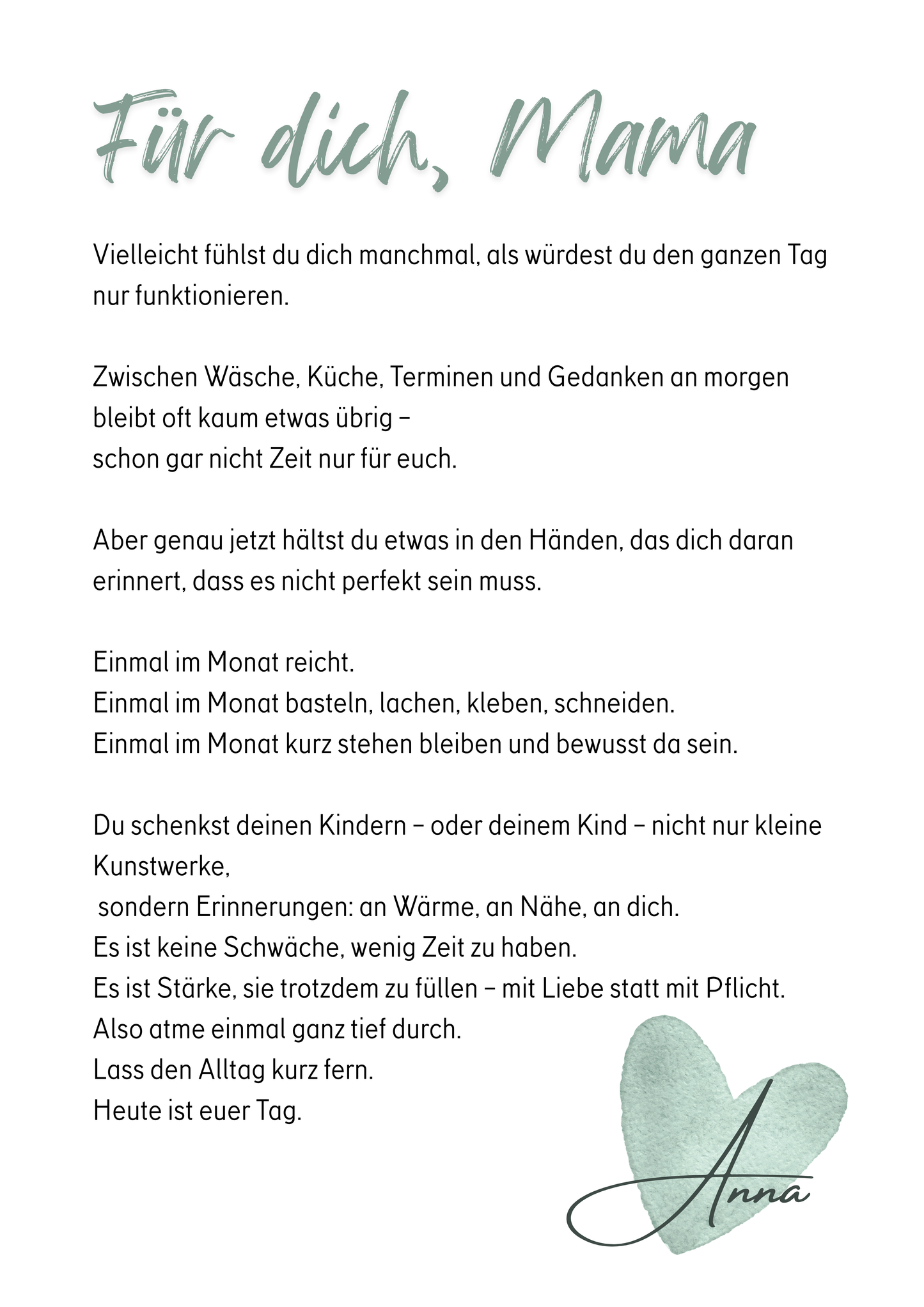 Innenansicht Mama-&-Ich-Journal – Seiten zum Ausfüllen und Erinnern
