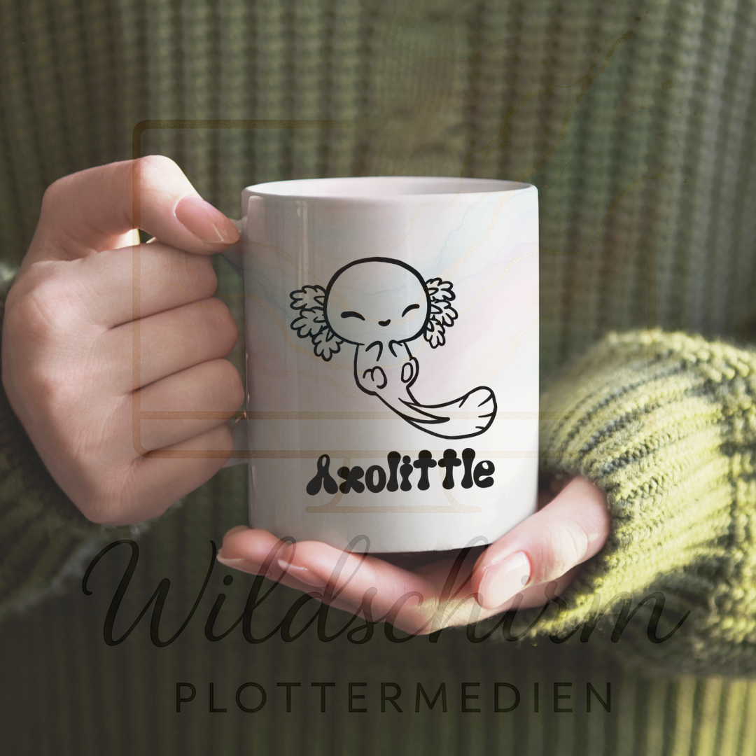 Axolittle – Süßes Axolotl Cartoon Motiv