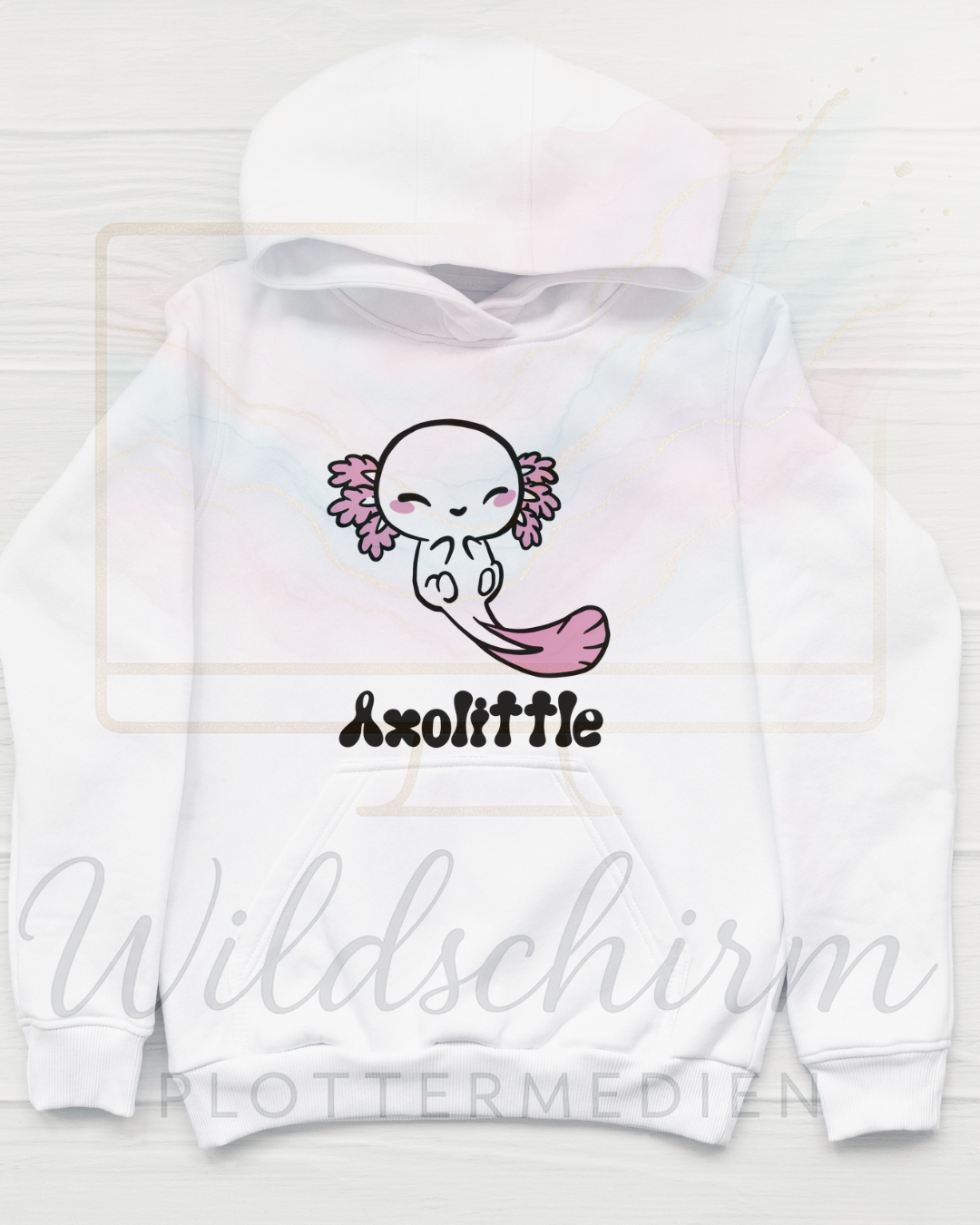 Axolittle – Süßes Axolotl Cartoon Motiv
