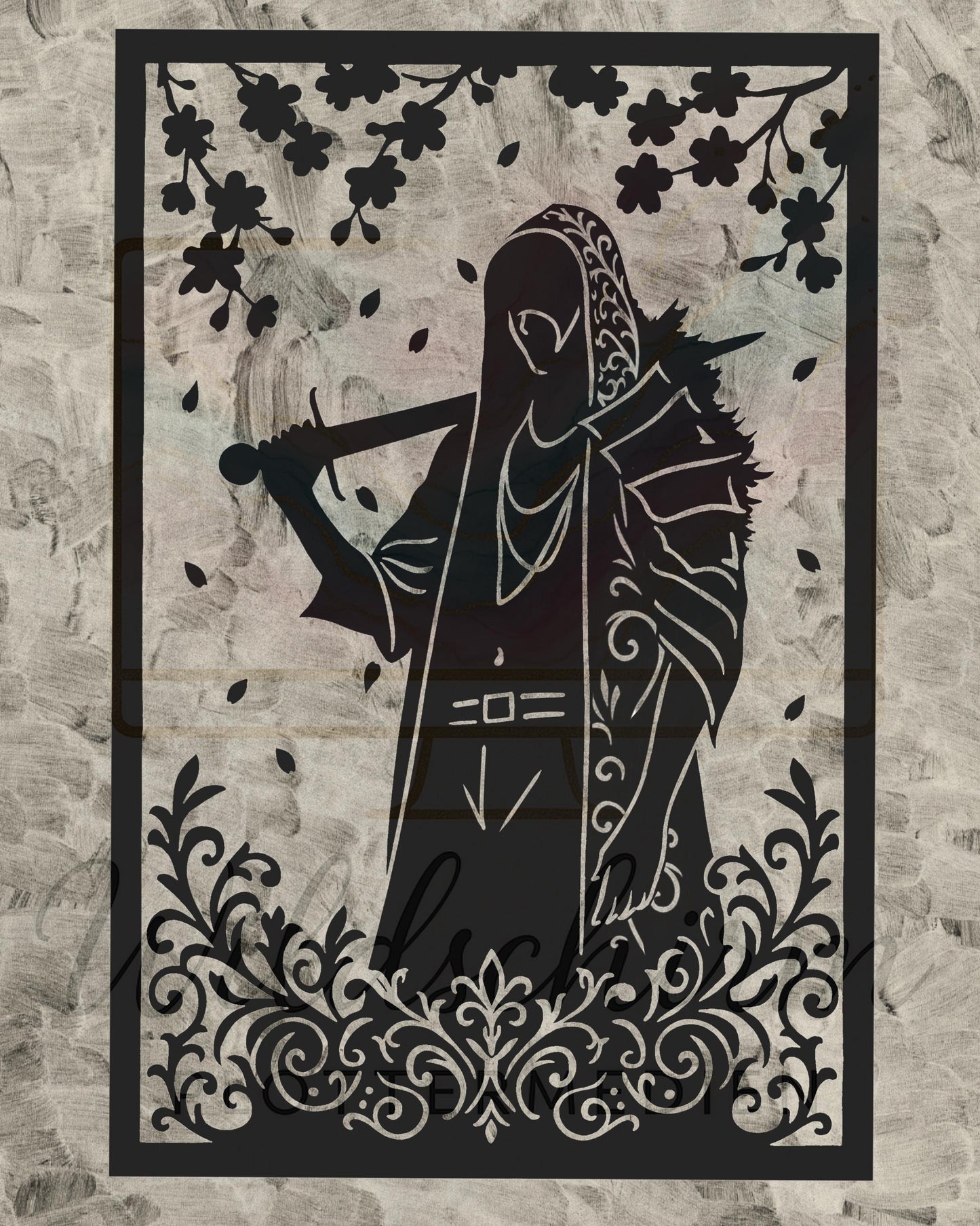 Mystical Masked Figure SVG | Dark Aesthetic Silhouette | Gothic Plotterdatei | Digital Cut File for Cricut & Silhouette
