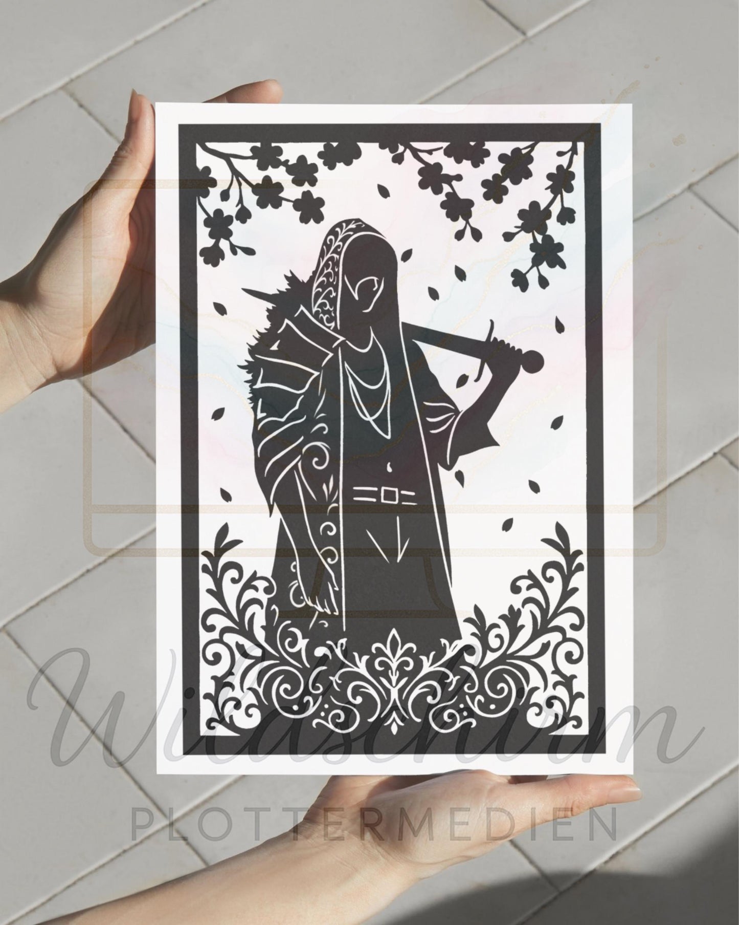 Mystical Masked Figure SVG | Dark Aesthetic Silhouette | Gothic Plotterdatei | Digital Cut File for Cricut & Silhouette