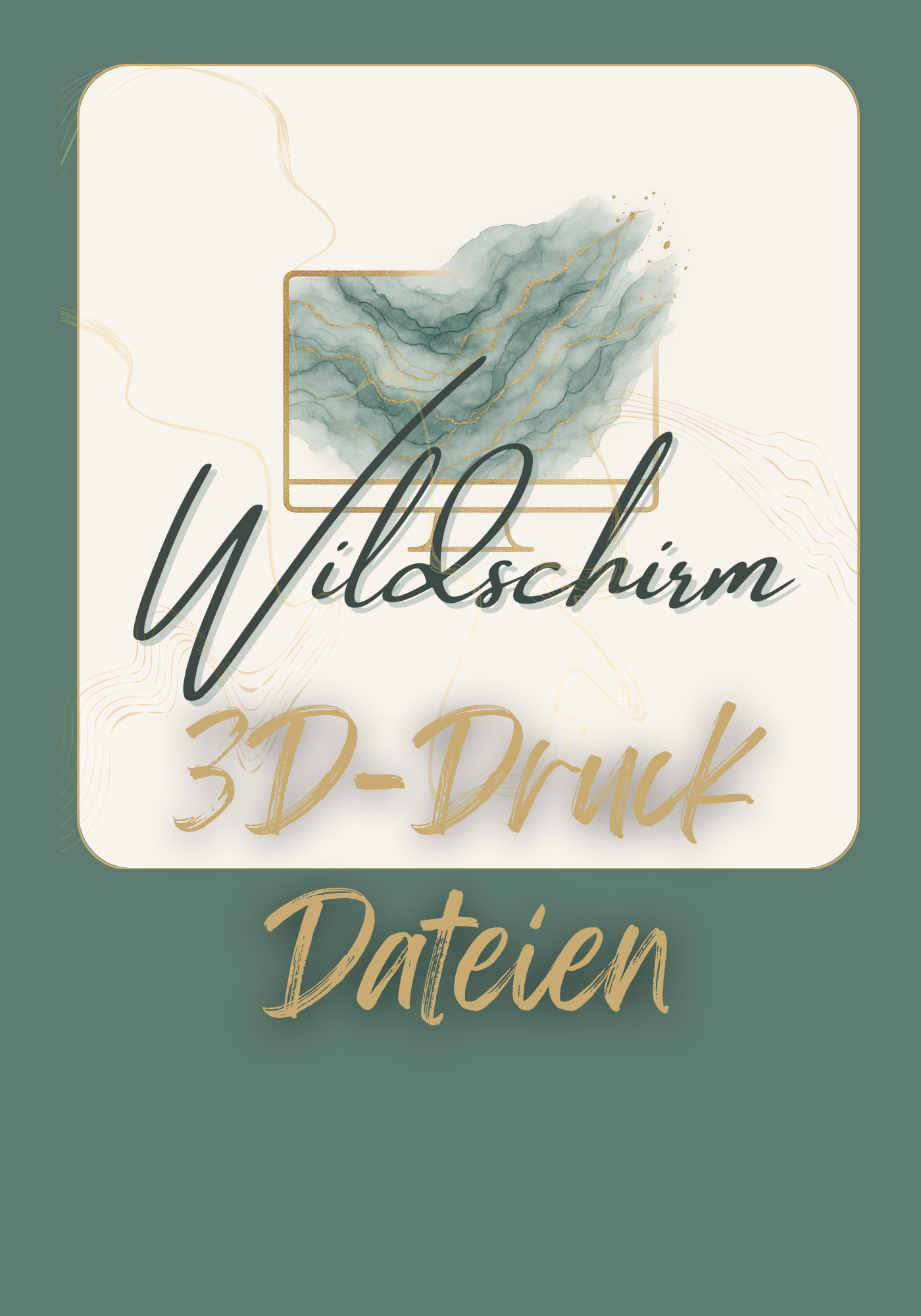 Handgezeichnete 3D-Druck-Designs