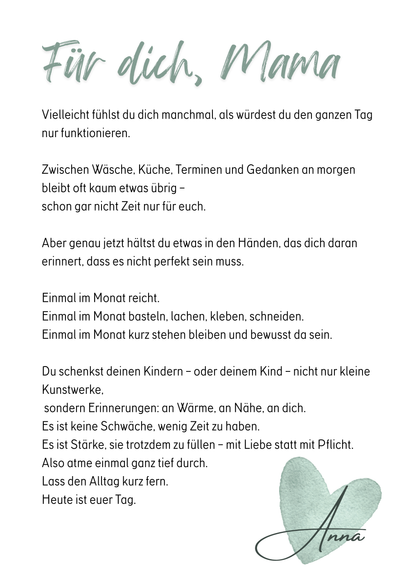 Innenansicht Mama-&-Ich-Journal – Seiten zum Ausfüllen und Erinnern