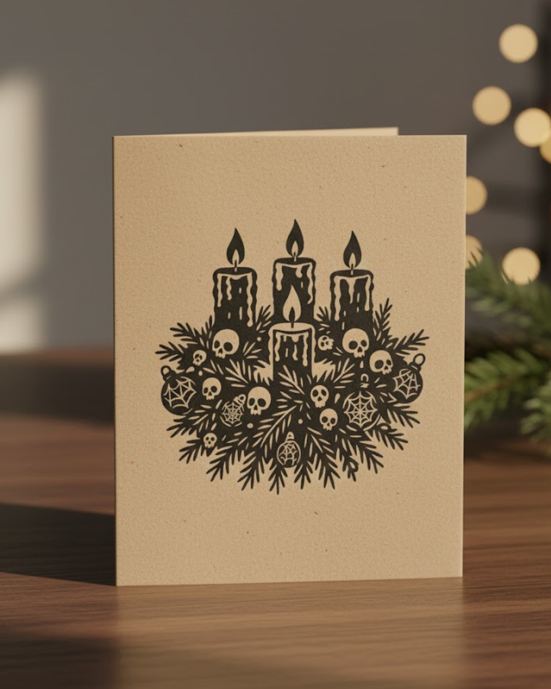 Gothic Advent – Kerzen & Tannenzweig Plotterdatei + STL