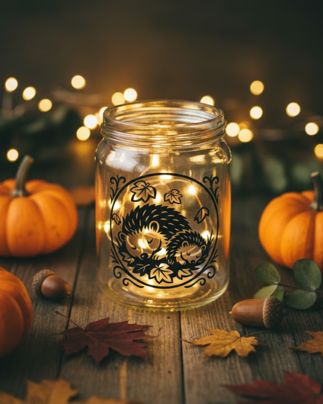 Herbst Igel – Handgezeichnete Plotterdatei