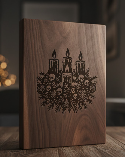 Gothic Advent – Kerzen & Tannenzweig Plotterdatei + STL
