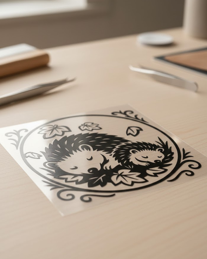 Herbst Igel – Handgezeichnete Plotterdatei