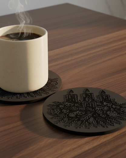 Gothic Advent – Kerzen & Tannenzweig Plotterdatei + STL