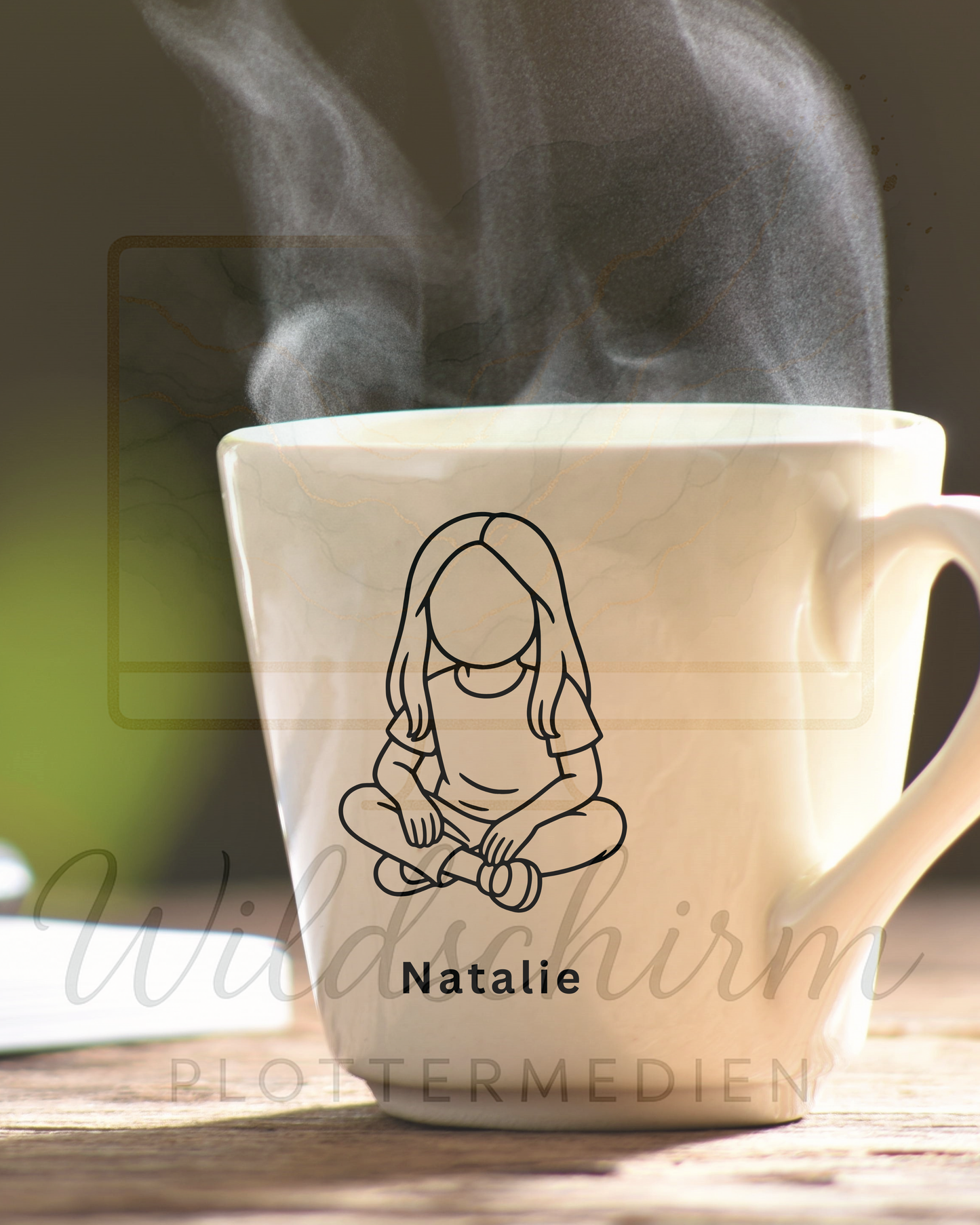 Sitzendes Kind – Fineline-Motiv für Flex- und Vinylfolie