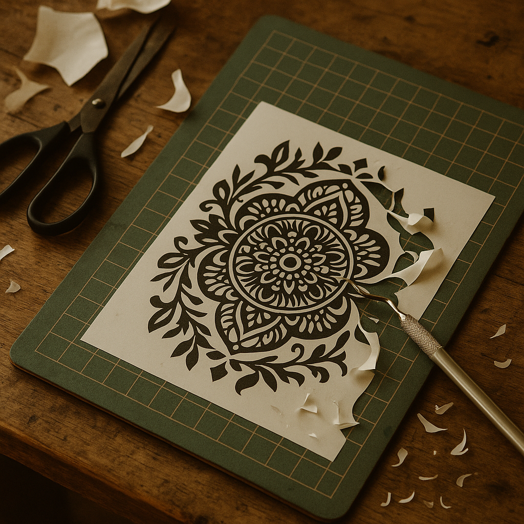 geplottetes Wunschmotiv entgittert auf Vinylfolie