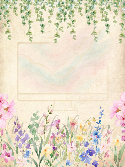 Herbarium Flower Blumen | A4 Druckvorlage Print 3 Seiten | Mein Herbarium PDF | Florales Botanical Journal