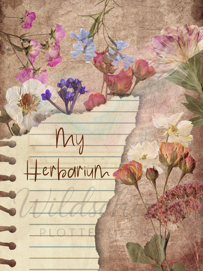 Vintage Herbarium Vorlage | A4 Druckvorlage Print 3 Seiten | Nostalgisches nostalgic Botanical Journal PDF