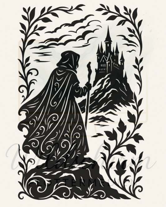Der Vagabund – Mystischer Wanderer vor der Burg - Wanderer in front of the castle