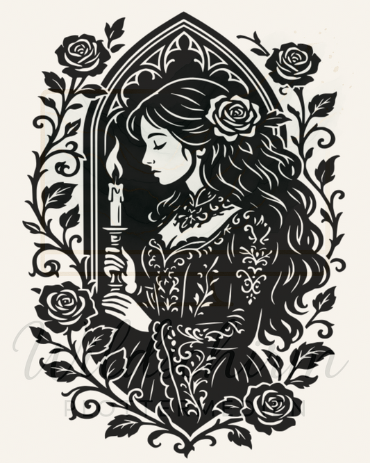 Die Rosenlady mit Kerze – Dark Romance Silhouette